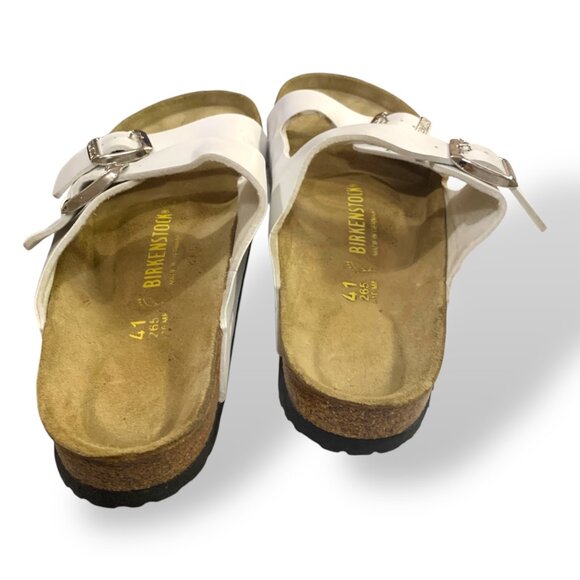 Birkenstock Women's White Arizona Jesus Sandals Sz 10 Slip-on Lagenlook - Picture 5 of 12